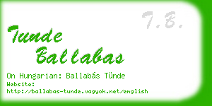 tunde ballabas business card